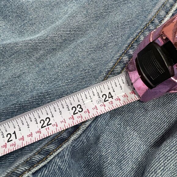 LEVIS 550 Vtg Orange Tab Faded Relaxed High Water Cropped Flooders Jeans 32x25 - Picture 8 of 8